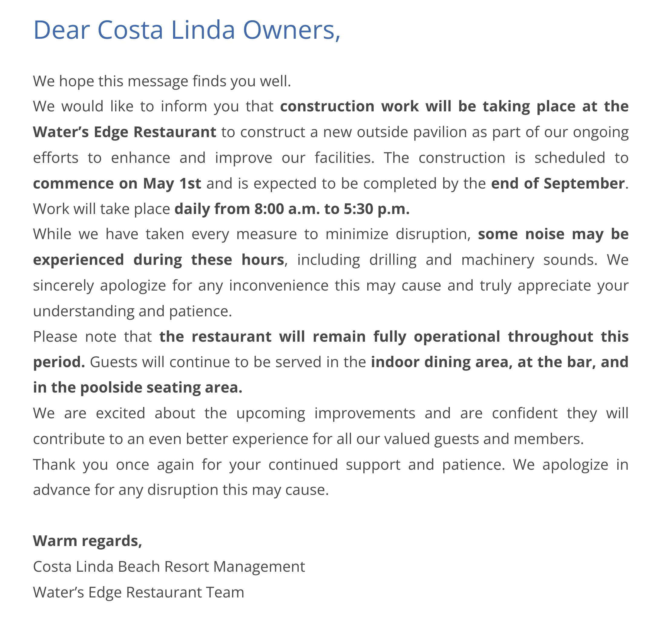 Costa Linda News