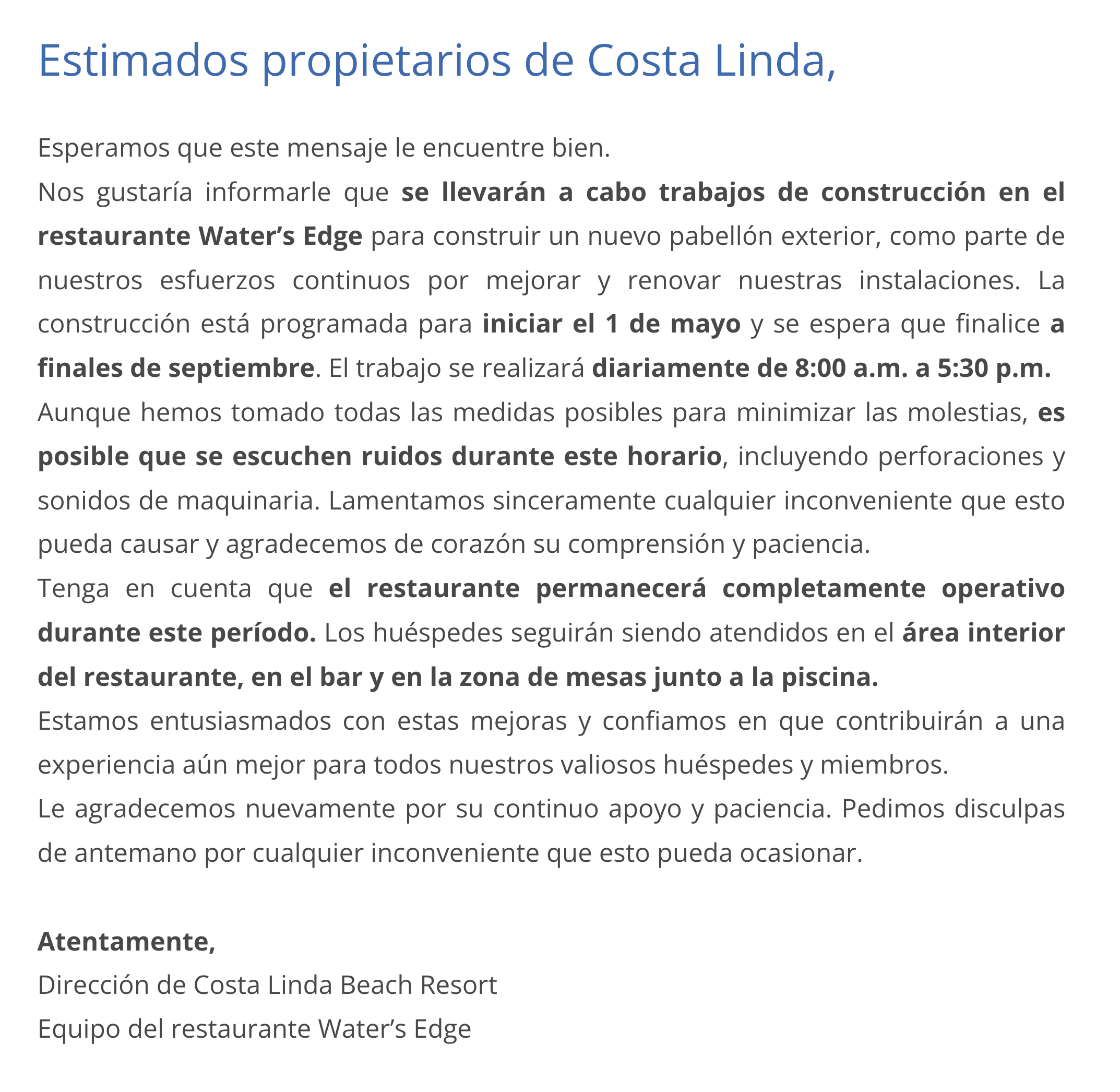Costa Linda News